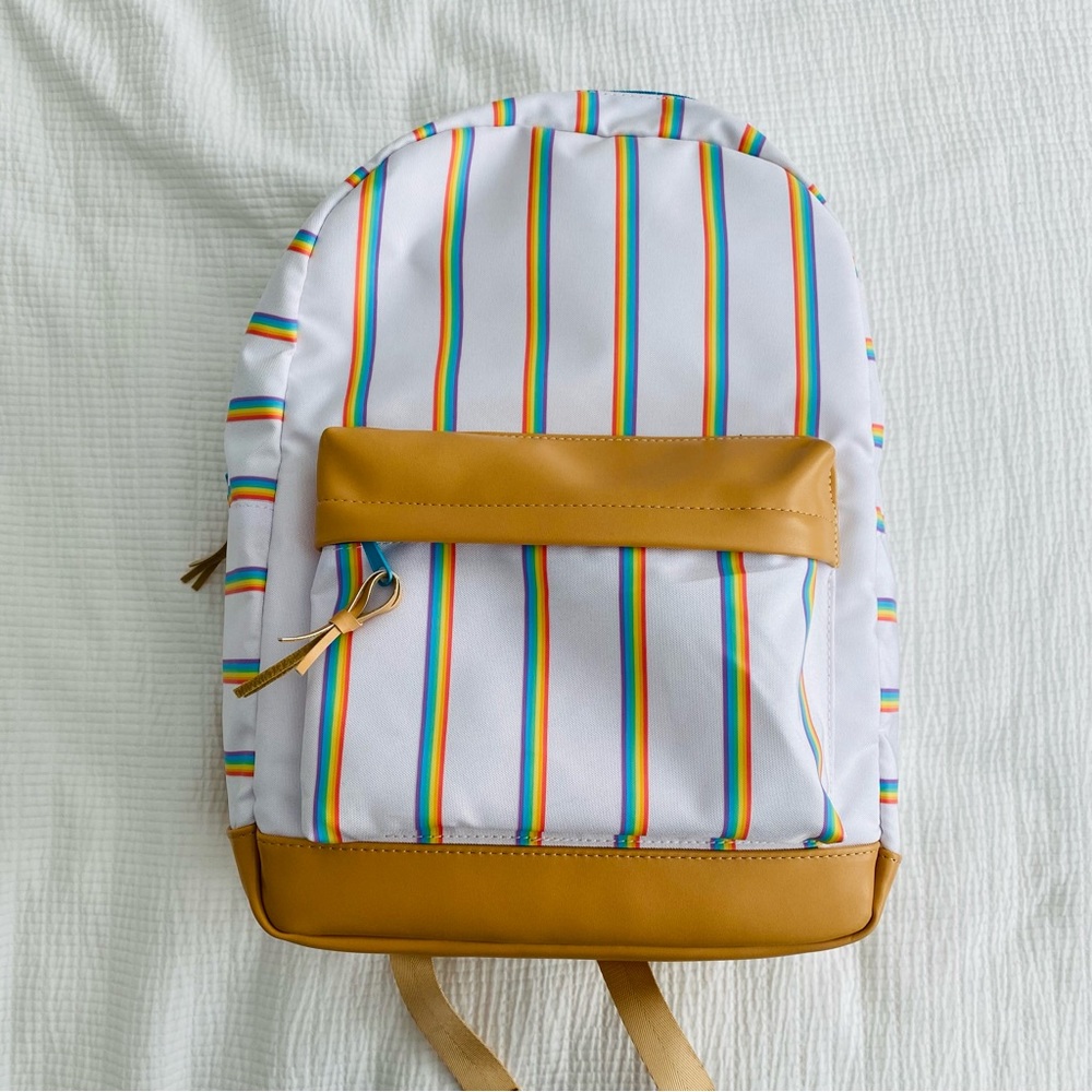 ☀️ SUMMER CLEARANCE ☀️ Moriah Elizabeth Rainbow Strip Backpack